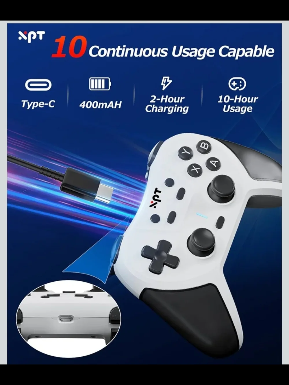 PC Gaming Controller with Bluetooth/2.4G Wireless, Bluetooth Gamepad Game Contro